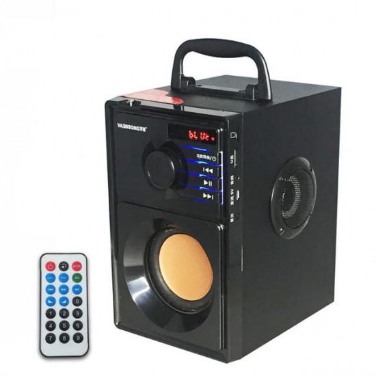 A10 Stereo Wooden Subwoofer Super Bass FM Radio bluetooth Speaker