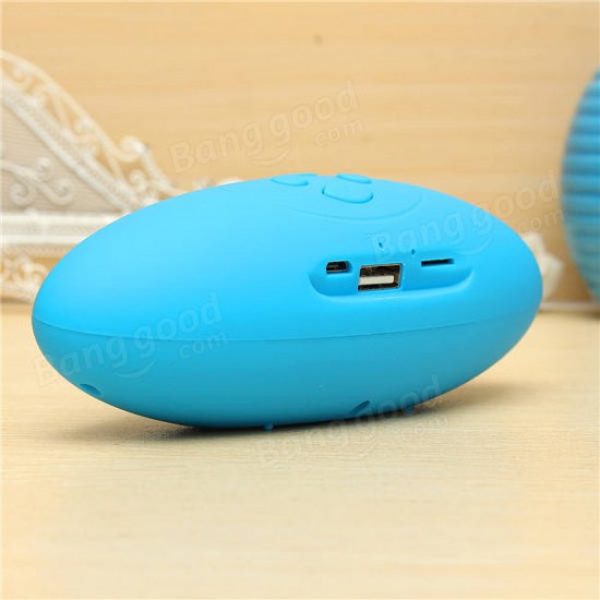Wireless bluetooth Colorful LED Rugby Design Hands Free Portable Stereo Speaker