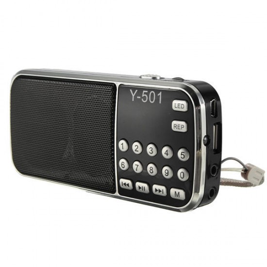 Y-501 Mini Portable LCD Digital FM Radio Speaker USB Disk TF AUX Mp3 Music Player Gift Y-501 Mini Portable LCD Digital FM Radio Speaker USB Disk TF AUX Mp3 Music Player Gift