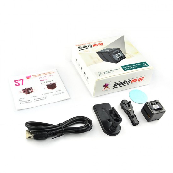 S7 1080P Magnetic Sound Loop Recording Night Vision Mini Sport DV Vlog Camera