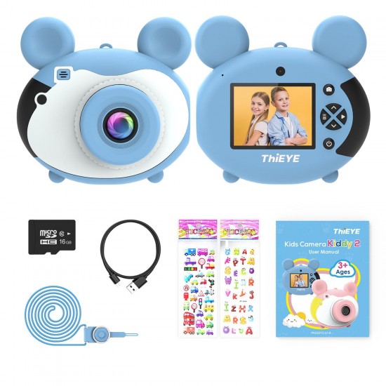 Kids Sport Camera 1080P FHD 720P HD Video Built-in 2.0 HD Screen Playing Music Telling Story