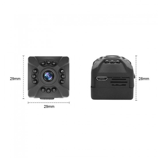 X5 Compact HD Lens Infrared Night Vision Sport Camera Multiple Resolution Video