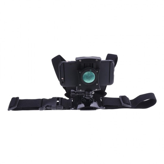 4-6 Inch Mobile Phone 360 Degree Rotation Holder Clip Breast Strap Mount Stabilizer for Phone DV Sport Camera