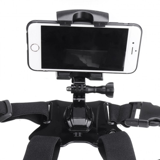 4-6 Inch Mobile Phone 360 Degree Rotation Holder Clip Breast Strap Mount Stabilizer for Phone DV Sport Camera