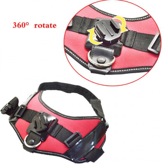 Adjustable Harness Dog Chest Strap Belt 360-Degree Rotate for Gopro SJCAM Yi Action Camera