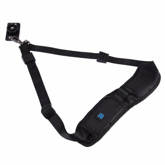 PU6001 Quick Release Anti-Slip Soft Nylon Single Shoulder Camera Neck Strap with Metal Hook