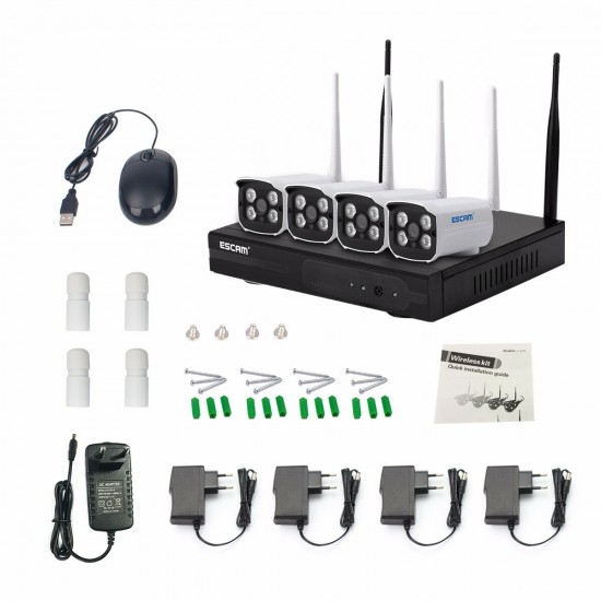 WNK403 4CH WiFi NVR Kit P2P 1080P Access Point Outdoor IR Night Vision IP Camera System