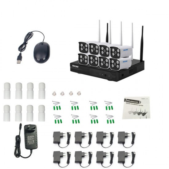 WNK803 8CH 1080P Wireless NVR Kit Outdoor IR WiFi IP Camera Surveillance Home Security System WNK803 8CH 1080P Wireless NVR Kit Outdoor IR WiFi IP Camera Surveillance Home Security System