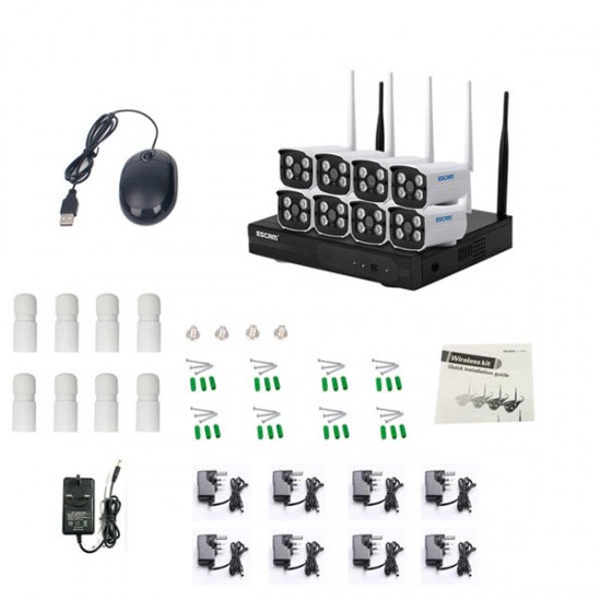 WNK803 8CH 1080P Wireless NVR Kit Outdoor IR WiFi IP Camera Surveillance Home Security System WNK803 8CH 1080P Wireless NVR Kit Outdoor IR WiFi IP Camera Surveillance Home Security System