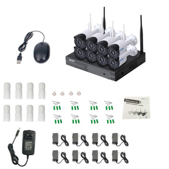 WNK804 8CH 1080P Wireless NVR Kit Outdoor Night Vision IP Camera Surveillance System