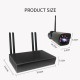 4CH 2.0MP 1080P Wireless Black Surveillance Camera System Kits outdoor/Indoor WeatherproofP2P CCTV Monitoring Kit