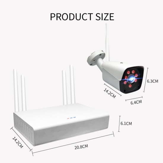 4CH 2.0MP 1080P Wireless Surveillance White Camera System Kits outdoor/Indoor Weatherproof P2P CCTV Monitoring Kit 4CH 2.0MP 1080P Wireless Surveillance White Camera System Kits outdoor/Indoor Weatherproof P2P CCTV Monitoring Kit