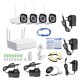 4CH 2.0MP 1080P Wireless Surveillance White Camera System Kits outdoor/Indoor Weatherproof P2P CCTV Monitoring Kit