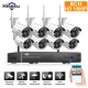 1080P Wireless CCTV 8CH NVR Kit Outdoor IR Night Vision IP Camera WiFi Camera Security Surveillance EU Plug