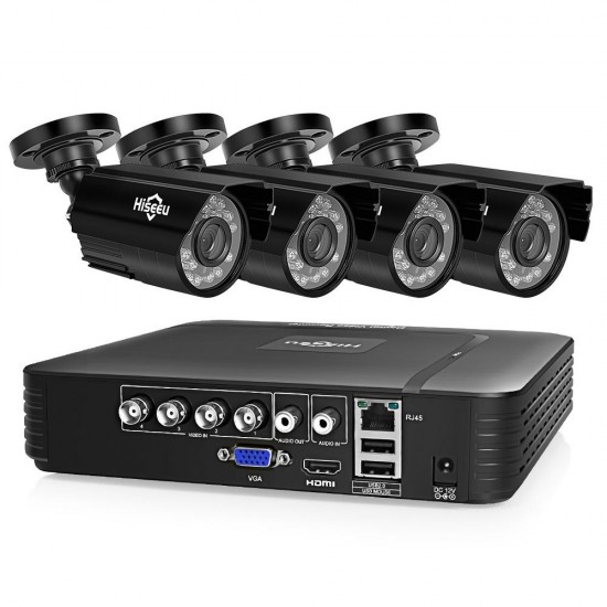 4CH 1080P AHD Security Camera DVR CCTV Camera System Kit Waterproof Video Surveillance System