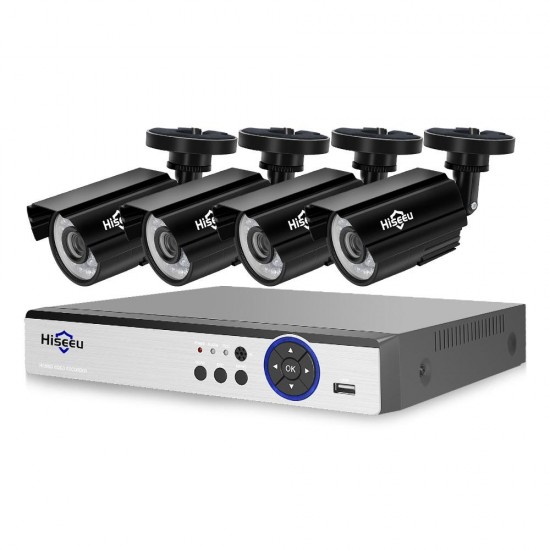 4PCS 4MP Outdoor CCTV Camera System 8CH AHD DVR Video Security Surveillance System Kit