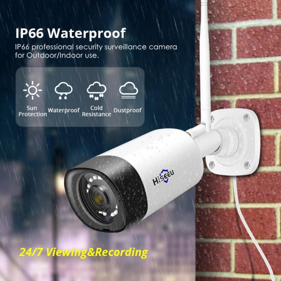 8CH 1080P Wireless NVR CCTV Security System Kit H.265 2MP Audio Recorrd IP Camera Waterproof Video Surveillance Set