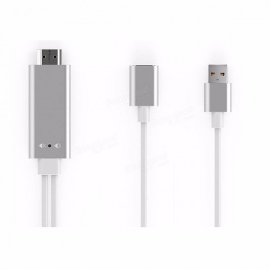 3 In 1 HDMI 1080P HD Cable Dongle Lightning/USB/TYPE-C Adapter For Android IOS