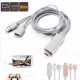 3 In 1 HDMI 1080P HD Cable Dongle Lightning/USB/TYPE-C Adapter For Android IOS