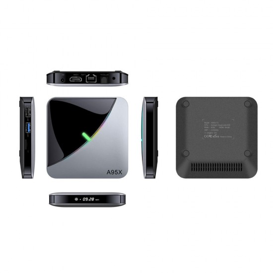 A95X F3 Air S905X3 4GB RAM 64GB ROM 5G WIFI bluetooth 4.0 Android 9.0 4K 8K TV Box with 6 RGB Light A95X F3 Air S905X3 4GB RAM 64GB ROM 5G WIFI bluetooth 4.0 Android 9.0 4K 8K TV Box with 6 RGB Light