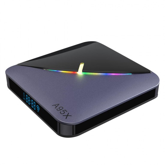 A95X F3 Amlogic S905X3 2GB RAM 16GB ROM 5G WIFI bluetooth 4.0 Android 9.0 4K 8K TV Box with 64 RGB Light A95X F3 Amlogic S905X3 2GB RAM 16GB ROM 5G WIFI bluetooth 4.0 Android 9.0 4K 8K TV Box with 64 RGB Light