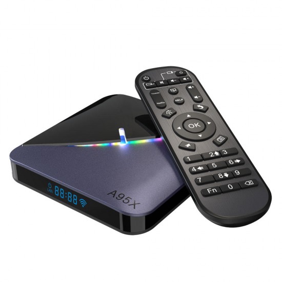 A95X F3 Amlogic S905X3 2GB RAM 16GB ROM 5G WIFI bluetooth 4.0 Android 9.0 4K 8K TV Box with 64 RGB Light A95X F3 Amlogic S905X3 2GB RAM 16GB ROM 5G WIFI bluetooth 4.0 Android 9.0 4K 8K TV Box with 64 RGB Light