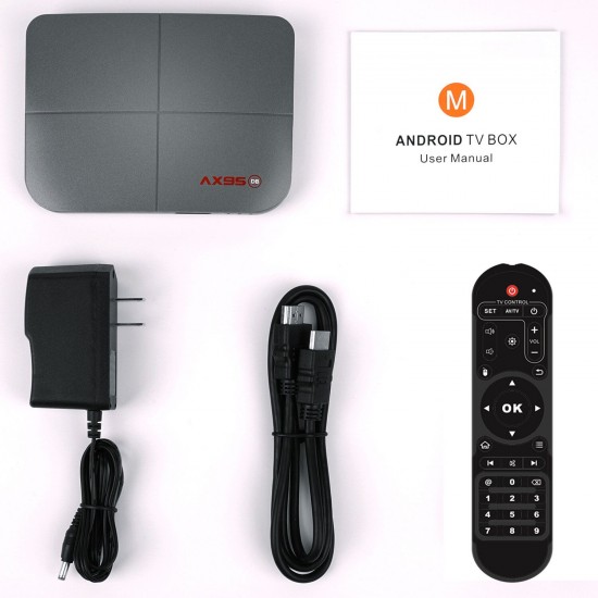 AX95 Amlogic S905X3 DDR3 4GB RAM eMMC 32GB ROM bluetooth 4.2 5G Wifi Android 9.0 8K UHD HDR10 TV Box Support Dolby Audio Support Youtube 4K