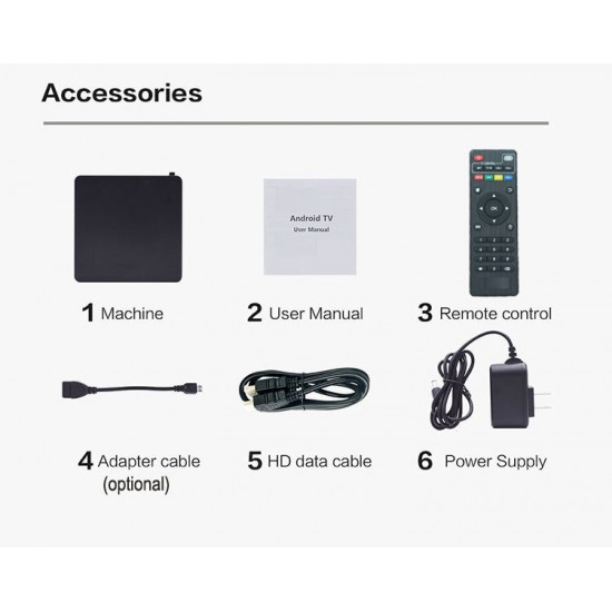 Amlogic S905L Quad-Core DDR3 1GB RAM 8GB ROM 2.4G Wifi Android 9.0 4K UHD TV Box VP9 H.265 Video Decoder Support 3D Movies Amlogic S905L Quad-Core DDR3 1GB RAM 8GB ROM 2.4G Wifi Android 9.0 4K UHD TV Box VP9 H.265 Video Decoder Support 3D Movies