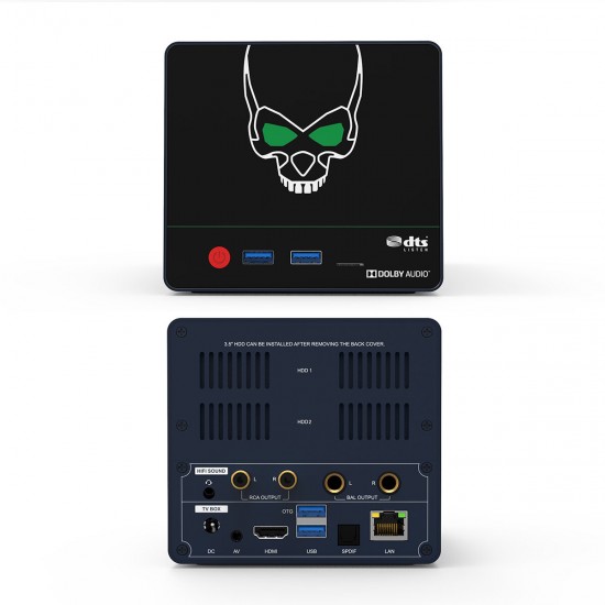 GS-King X Amlogic S922X-H 4GB DDR4 64GB eMMC 5.8G WIFI 1000M LAN BT4.1 4K Dolby DTS Android 9.0 TV Box HDD NAS Server Support Up to 32TB