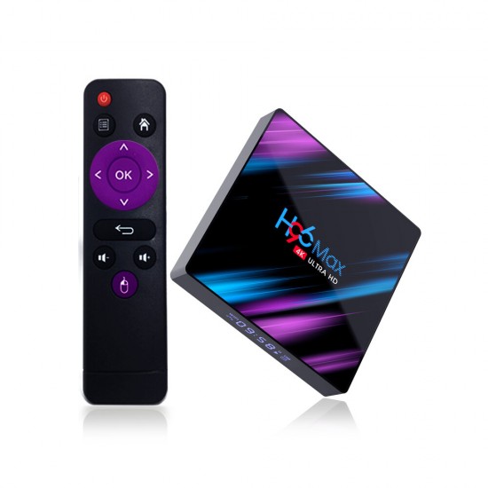 EU H96 MAX RK3318 4GB RAM 64GB ROM 5G WIFI bluetooth 4.0 Android 9.0 4K VP9 H.265 TV Box + I8 Plus 2.4G German Wireless Colorful Marquee Backlit Mini Keyboard Touchpad Air Mouse Airmouse