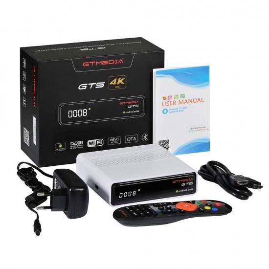 GTS Amlogic S905D 2/8GB 2.4G WiFi BT4.0 Android 6.0 UHD 4K TV Box Combo DVB-S/S2 Satellite Receiver Set-top Box