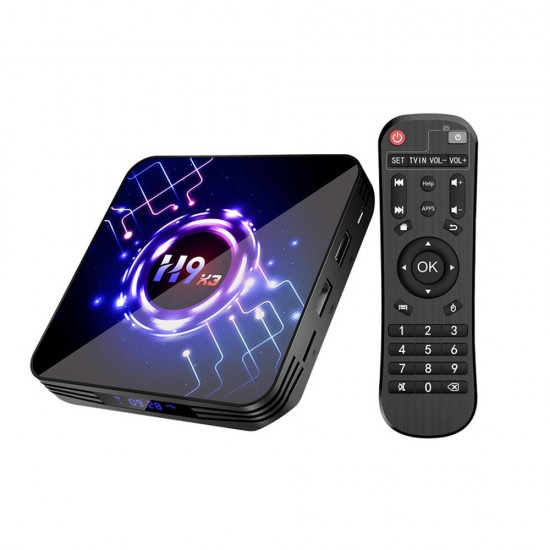 H9 X3 Amlogic S905x3 4GB RAM 64GB ROM 5G WiFi bluetooth 4.0 Android 9.0 8K Video Decoding TV Box with Mobile Control Youtube Netflix Google Play H9 X3 Amlogic S905x3 4GB RAM 64GB ROM 5G WiFi bluetooth 4.0 Android 9.0 8K Video Decoding TV Box with Mobile Control Youtube Netflix Google Play