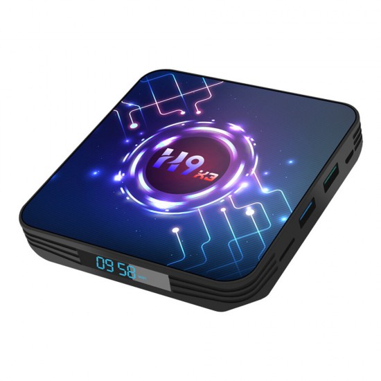 H9 X3 Amlogic S905x3 4GB RAM 64GB ROM 5G WiFi bluetooth 4.0 Android 9.0 8K Video Decoding TV Box with Mobile Control Youtube Netflix Google Play H9 X3 Amlogic S905x3 4GB RAM 64GB ROM 5G WiFi bluetooth 4.0 Android 9.0 8K Video Decoding TV Box with Mobile Control Youtube Netflix Google Play