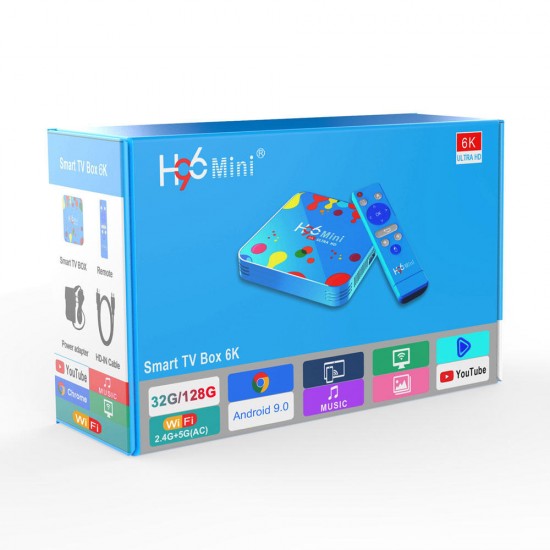 H96 Mini H6 H6 4GB RAM 128GB ROM 5G WIFI bluetooth 4.0 Android 9.0 4K 6K TV Box H96 Mini H6 H6 4GB RAM 128GB ROM 5G WIFI bluetooth 4.0 Android 9.0 4K 6K TV Box