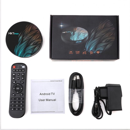 HK1 Max RK3318 4GB RAM 128GB ROM 5G WIFI bluetooth 4.0 Android 9.0 4K TV Box