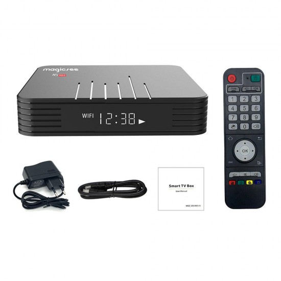 N5 Max Amlogic S905X3 4GB RAM 64GB ROM 5G WIFI bluetooth 4.0 Android 9.0 4K 8K TV Box N5 Max Amlogic S905X3 4GB RAM 64GB ROM 5G WIFI bluetooth 4.0 Android 9.0 4K 8K TV Box