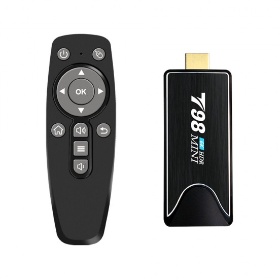 T98 Mini H6 2GB RAM 16GB ROM 2.4G WiFi bluetooth 4.0 Android 9.0 4K 6K H.265 HDR Smart TV Stick Portable Streaming Media Player T98 Mini H6 2GB RAM 16GB ROM 2.4G WiFi bluetooth 4.0 Android 9.0 4K 6K H.265 HDR Smart TV Stick Portable Streaming Media Player