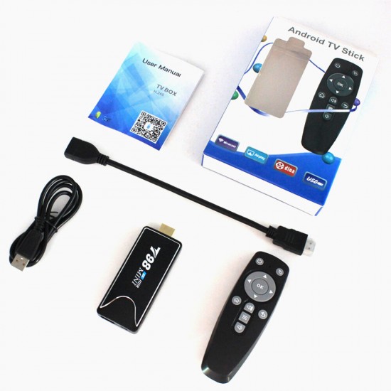 T98 Mini H6 2GB RAM 16GB ROM 2.4G WiFi bluetooth 4.0 Android 9.0 4K 6K H.265 HDR Smart TV Stick Portable Streaming Media Player