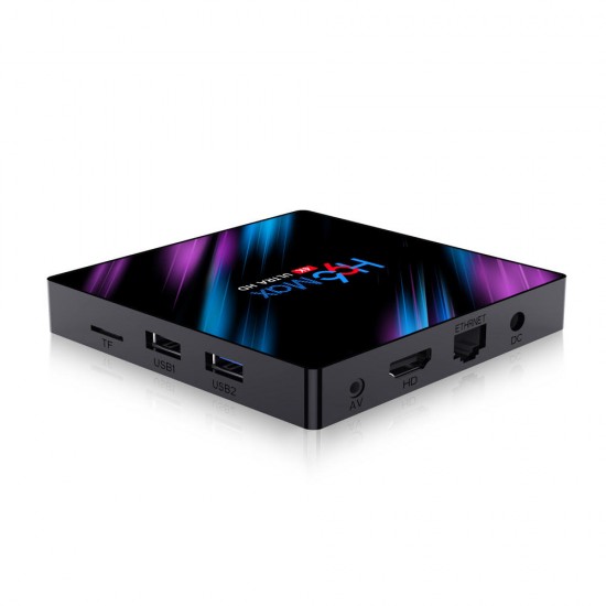 US H96 MAX RK3318 4GB RAM 64GB ROM 5G WIFI bluetooth 4.0 Android 9.0 4K VP9 H.265 TV Box with T1 6 axis Gyroscope Voice Remote Control