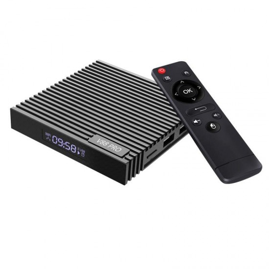 V88 PRO Rockchip 3228A DDRIII 1GB EMMC 8GB 5G WIFI Android 9.0 2K VP9 H.265 Smart Internet TV Box Multimedia Player