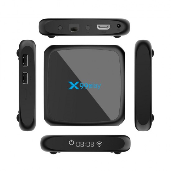 X99 Play RK3318 2GB RAM 16GB ROM 5G WIFI Android 9.0 4K H.265 VP9 USB 3.0 TV Box