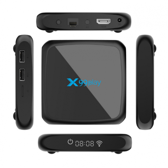 X99 Play RK3318 4GB RAM 32GB ROM 5G WIFI Android 9.0 4K H.265 VP9 USB 3.0 TV Box