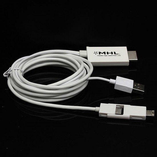 2.5m/ 8FT Micro USB To MHL HD 1080P Cable Adapter For Note