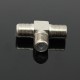 5Pcs Thread F Socket T Splitter Adaptor Cable TV Aerial Freeview Virgin Media Silver 5Pcs Thread F Socket T Splitter Adaptor Cable TV Aerial Freeview Virgin Media Silver
