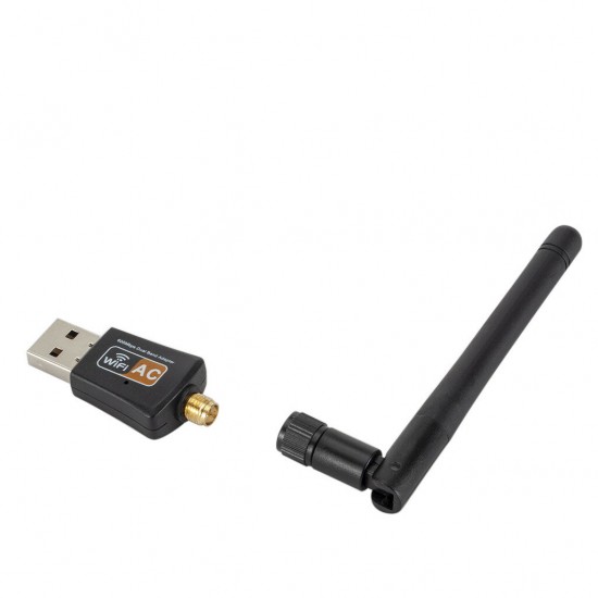 AC 600M-2DB Dual-Band Wireless Network Card USB Wireless Network Card Receiver Laptop Desktop Portable WIFI