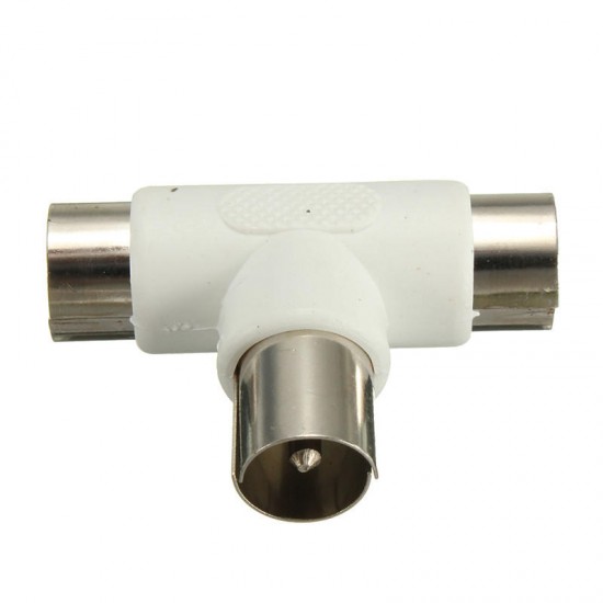 Coaxial Coax Antenna Y Splitter Adapter Aerial to CATV TV Converter Socket Plug Coaxial Coax Antenna Y Splitter Adapter Aerial to CATV TV Converter Socket Plug