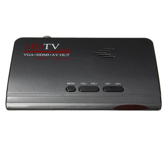 Digital Terrestrial HD 1080P DVB-T/T2 TV Box VGA AV CVBS Tuner Receiver With Remote Control