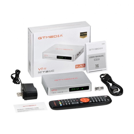 V7TT DVB-T T2 DVB-C Satellite Receiver 1080P HD H.265 HEVC J.83B Set Top Box TV Signal Receiver Support for Cccam V7TT DVB-T T2 DVB-C Satellite Receiver 1080P HD H.265 HEVC J.83B Set Top Box TV Signal Receiver Support for Cccam