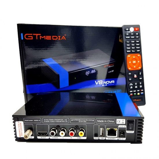 V8 NOVA DVB-S2 Satellite TV Signal 1080P HD H.265 Built-in WIFI CCcam Receiver with AV Port Time Display