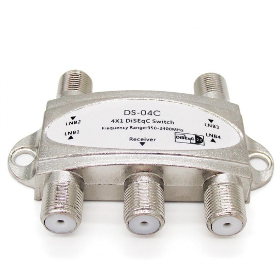 DS-04C 4 in 1 4x1 DiSEqC Satellites FTA TV LNB Switch DS-04C 4 in 1 4x1 DiSEqC Satellites FTA TV LNB Switch